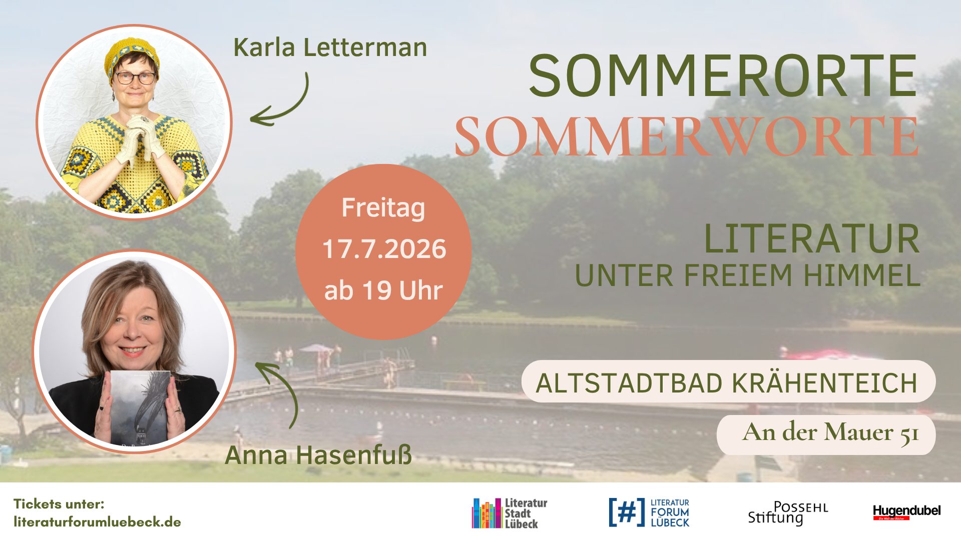 Kachel Lesungen Anna Hasenfuß / Karla Letterman